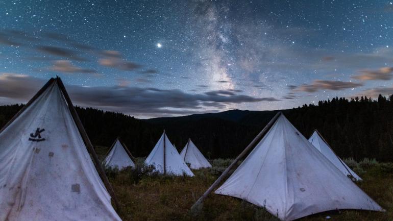 谢里敦镇附近营地的璀璨星空 谢里敦镇附近营地的璀璨星空
